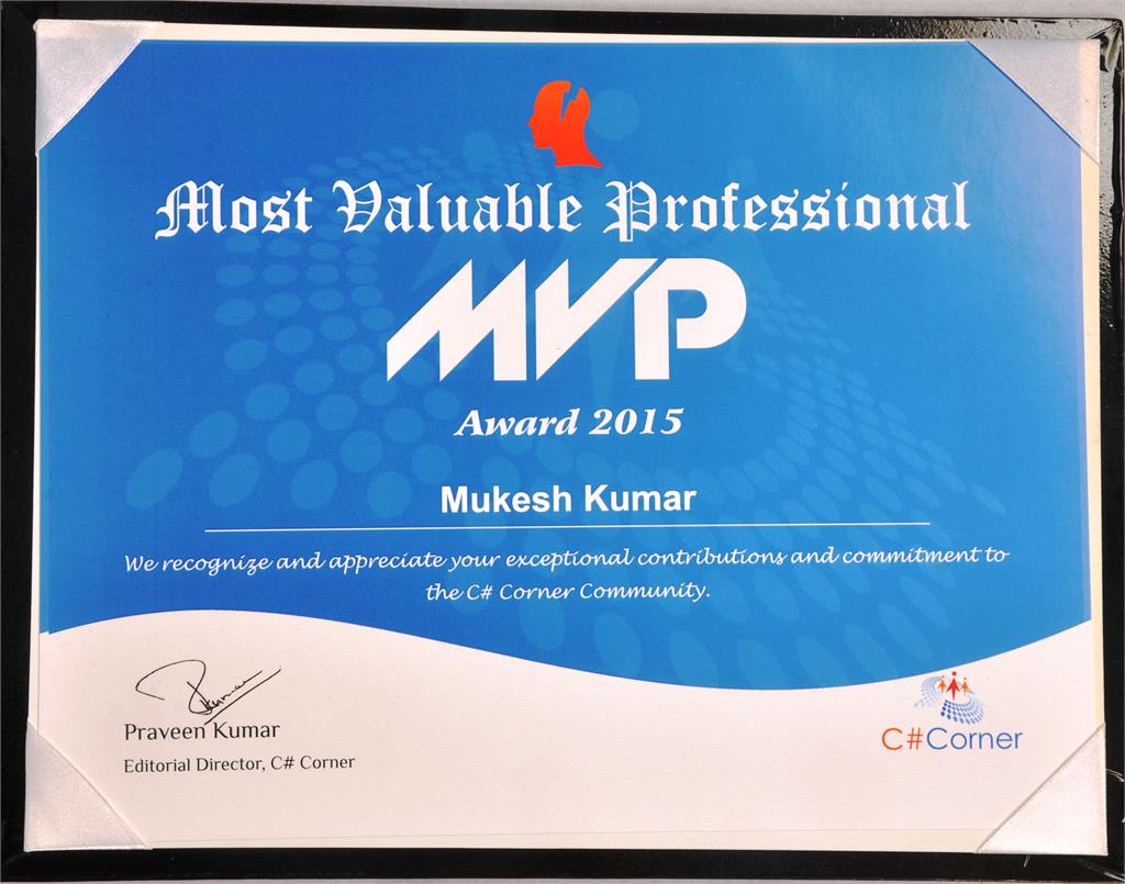 C# Corner MVP