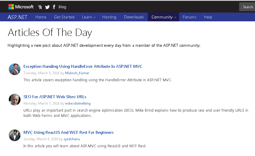 ASP.NET Article of the Day — 6th time