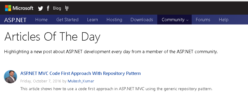 ASP.NET Article of the Day — 9th time